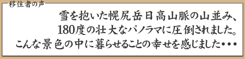 移住者の声